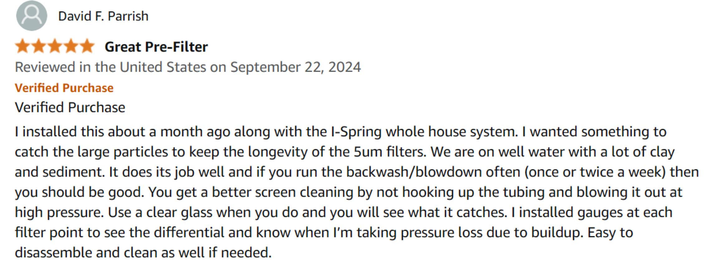 Anti Clogging Lead Isolation Bacteriostatic Backwash Sediment filter