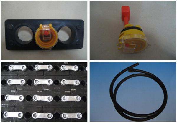 Flexible Industrial Battery Connection Cables Customized Centre Length