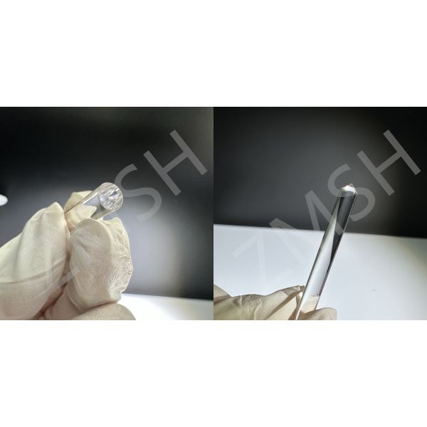 Части сапфира кристаллический оптический цилиндр линза твердость 9,0 высокая светопроницаемость на заказ