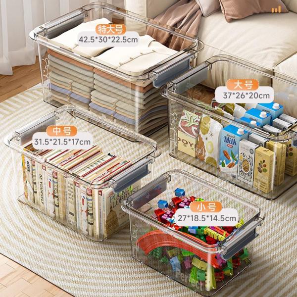 Clear Plastic Storage Bins – Pantry Organizers & Storage Containers, Cabinet Organizer - Home Organization Must Haves For Kitchen, Laundry Room, Office, Closet, Garage & Freezer