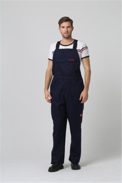 Velcro Fastener Molten Metal Protective Clothing Metal Zip Fire Resistant Bib Overalls