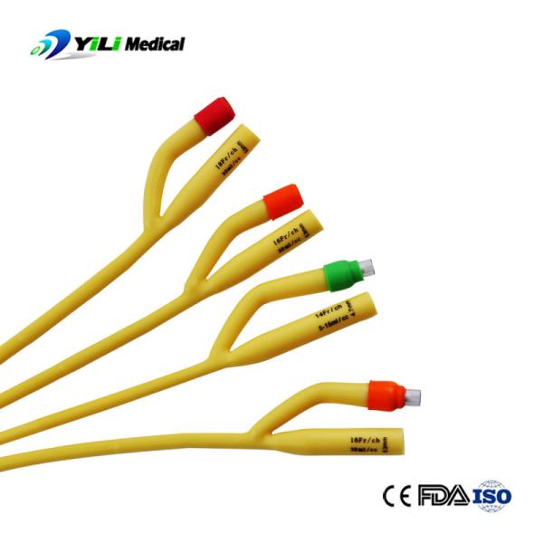 Disposable Urinary Latex Foley Catheter Silicone Coated Fr12-Fr26 For Adult