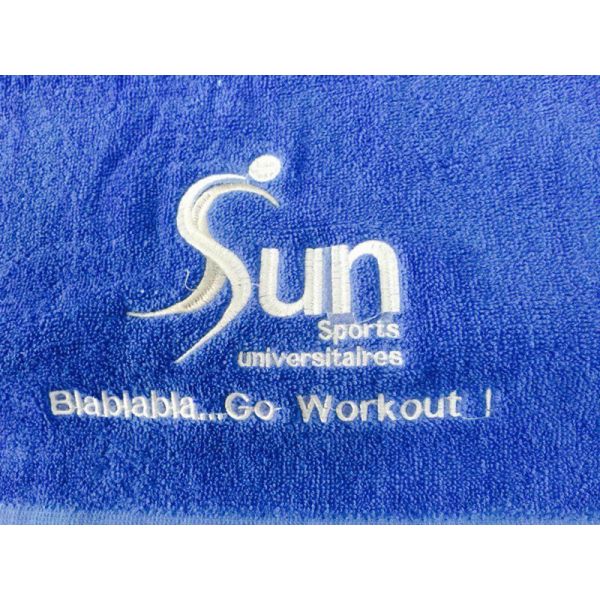 Hot sale blue cotton bath towels for stock pattern sale or logo embroidered