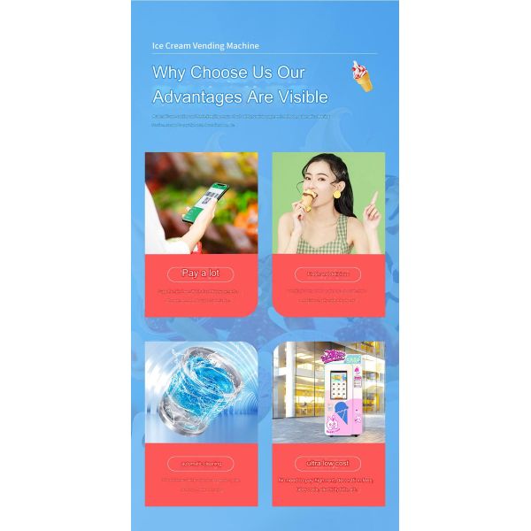 220V Self-Service Vending Machine Smart Ice Cream Maker from Manufacturing Plant