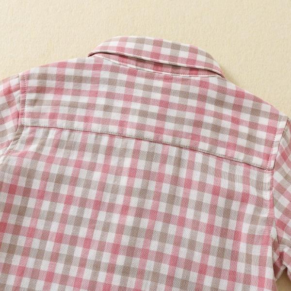 High quality clothing boys plain tops design children shirts Preppy Style cotton fabric short sleeves plaid shirt
