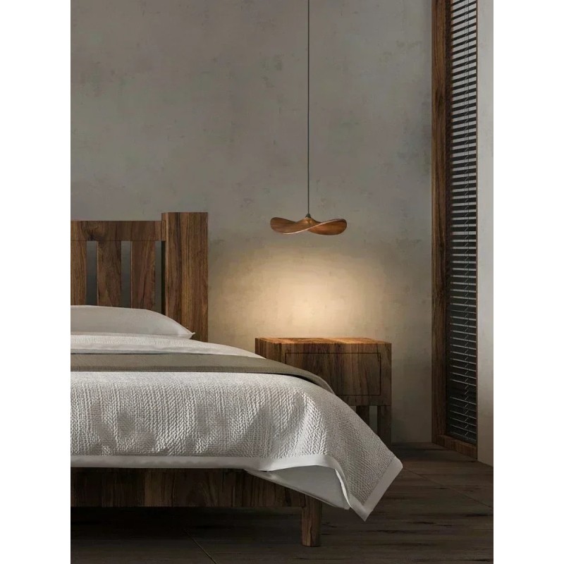 Japanese Wabi-sabi Style Retro Solid Wood Staircase Chandelier(WH-NC-156)