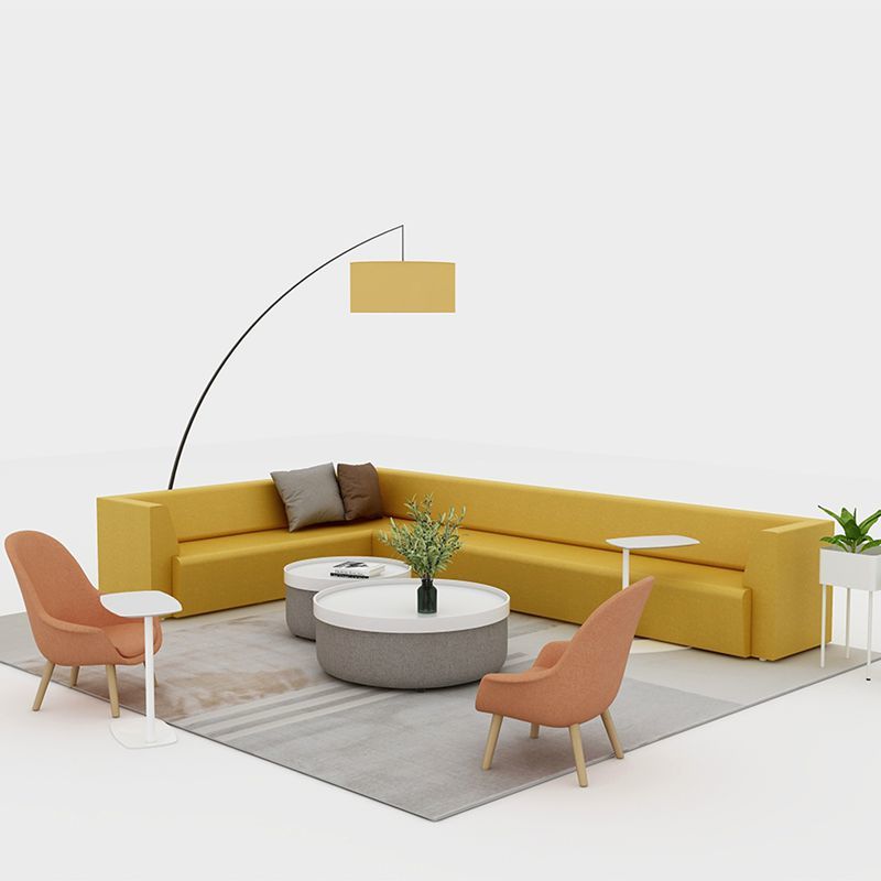 Organic Curve Modular Sofa Stain Proof Fabric OEM ODM Commercials Furniture