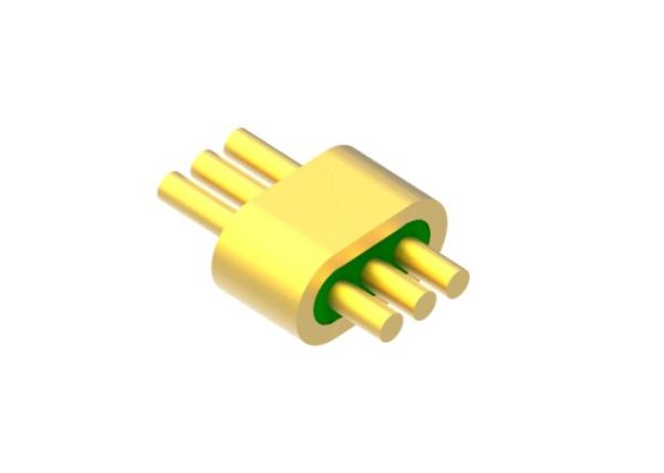 Kovar 4J29 3-Pin Header Connector Hermetic DC Straight Cut For Solder MC-1765-JH