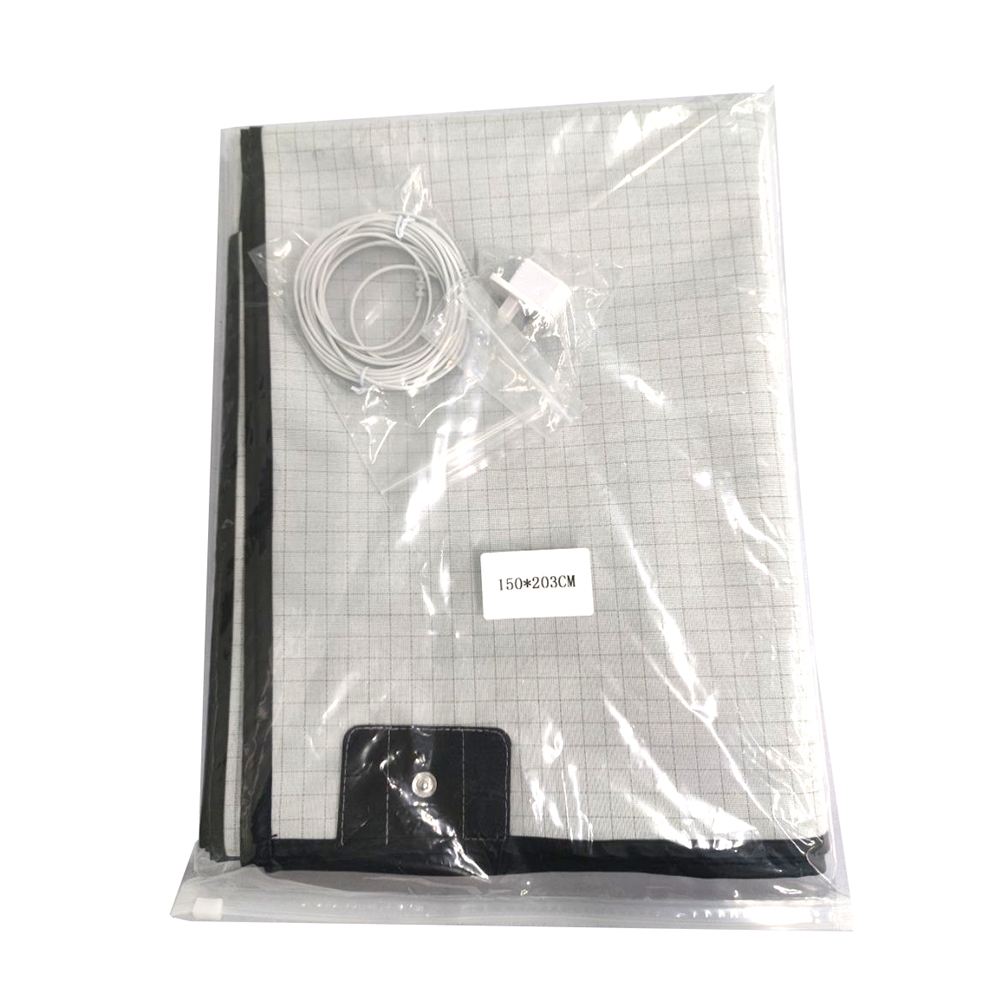 Vegan Leather Earthing Grounding Mattress Cover With Elastic Straps Safety Product to Enhance Sleep Relieve Pain and Stress