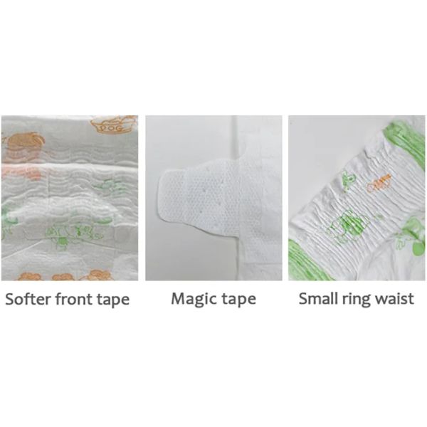 taille inodore hypoallergénique 3 de couche-culotte jetable du bébé 3-6kg