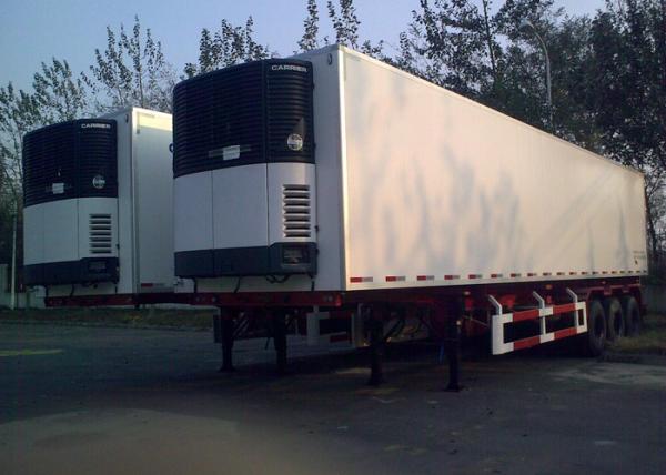 Reboque de camião refrigerado de 45 pés, reboque de caixa de congelador com três eixos