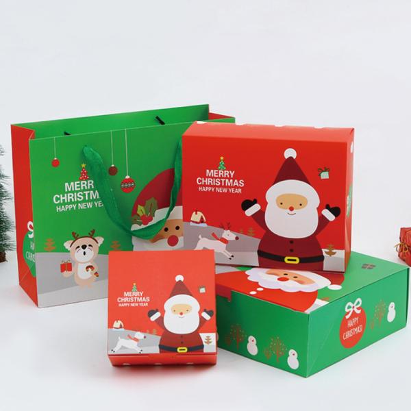 Customized beautifully printed Santa Claus red gift box