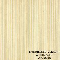 A fantasia Recomposed Ash Wood Veneer branco com - um corte da fatia X316 para portas interiores