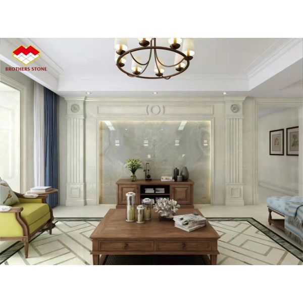 Backlit Royal White Onyx Marble Slab for Customizable Table Countertop and Wall Panel