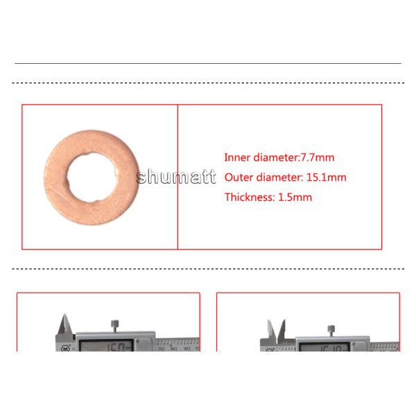 OEM new Injector Heat Schield Gasket Copper Washer Shim F00VC17503 for 0445110020/028/029 injector