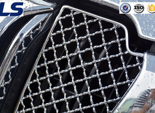 Car Stainess Still Mesh Grille Insect Nets for Toyota Prado Fj150 2014+