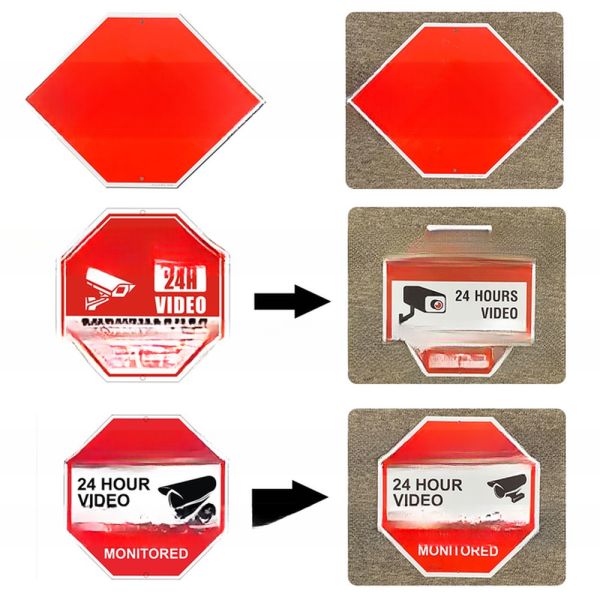 Traffic Signs Reflective Warning Sign Stop Signboard 30*30cm Aluminum for Road Safety