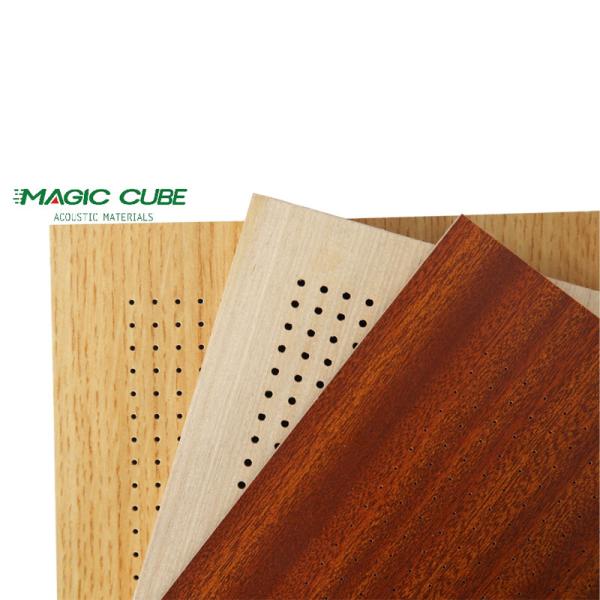 16/16/8 6 Pattern Veneer Sound Proof MDF Acoustic Wood Panel for Wall Decoration