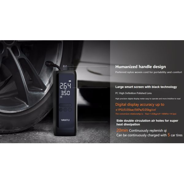 Keep Your Tires Inflated Anytime Anywhere with YANTU A33 Digital Automatic Tire Inflator