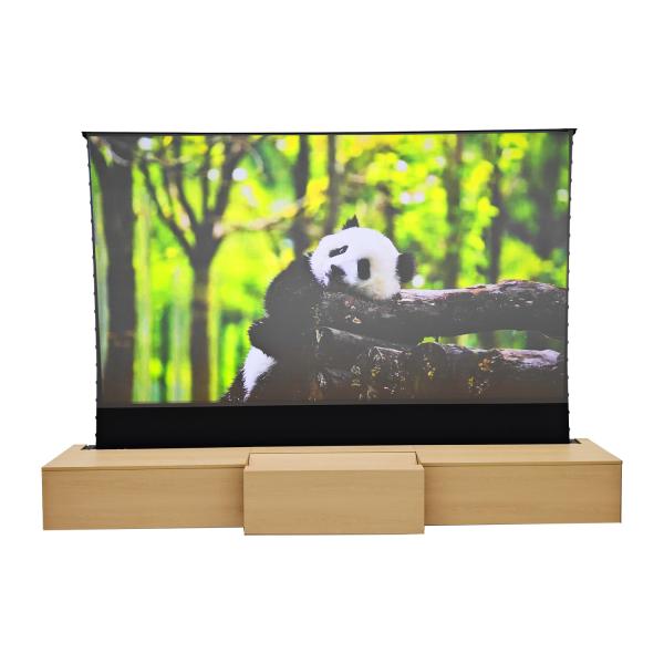 Telescopic Laser TV Cabinet with Motorized Function and Solid Oak Finish Compatible Most UST Projector