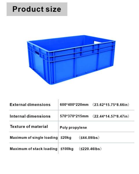 Eco-Friendly HDPE Plastic Crate for Bread Tray and Sundries Organization System