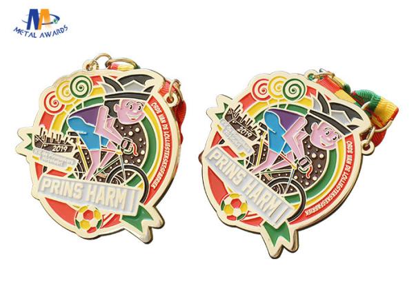 Carnival Medaillen Metal Award Medals Colors Filled With Woven Ribbon Varnish Finish
