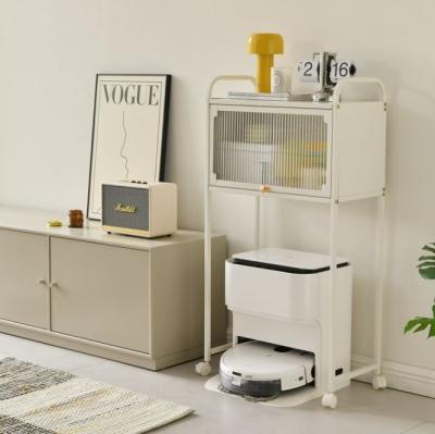 Mobile Side Table Household Storage Shelves With Drawer For Vacuum Cleaners