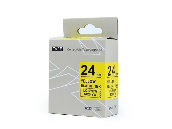 SC6YW SC9YW King Jim Label Tape CassetteYellow On Black 12mm  / 24mm Refill