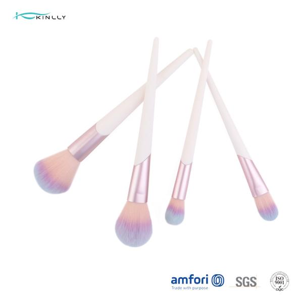 Beveling Aluminium Ferrule Plastic Makeup Brushes