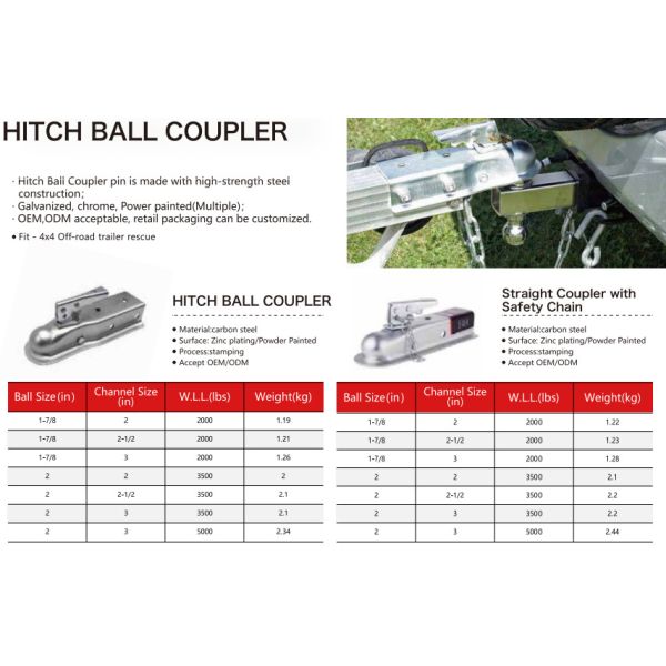 OEM ODM Accrochage à bille Accrochage à épingle monté Sécurité détachable Monture de cordeau pour le sauvetage de remorque hors route