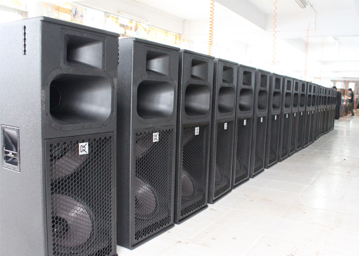 Commercial Passive Pa System 15 Inch Plywood , Passive Pa Speakers Black Paint
