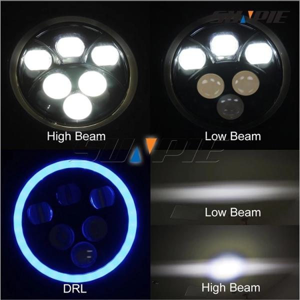 7 Inch 60W LED Work Light , High Or Low Beam Car Daytime Driving Light For Jeep Wrangler