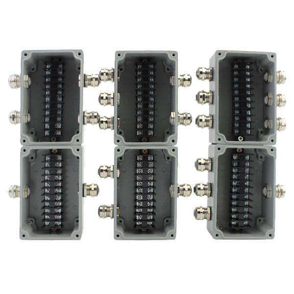 Die-cast Aluminum Distribution Junction Box Waterproof with Terminal Blocks 120*80*55mm
