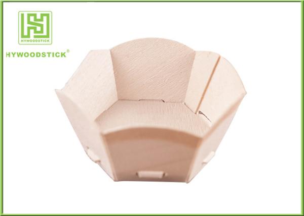 Disposable Wooden Pasta Serving Bowl , 12'' Big Wooden Sushi Bowl For Hotel