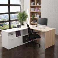 Mesa de escritório executivo de madeira