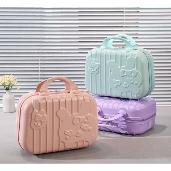 Animal Prints Rabbit Cartoon Handheld Makeup Wedding Gift Box Candy-Colored Large Water-Resistant Foldable Luggage Portable Hanging