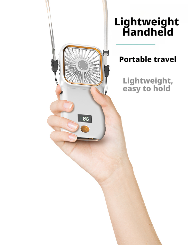 Bladeless Neck Fan with Phone Stand USB Rechargeable Hands Free Portable Fan
