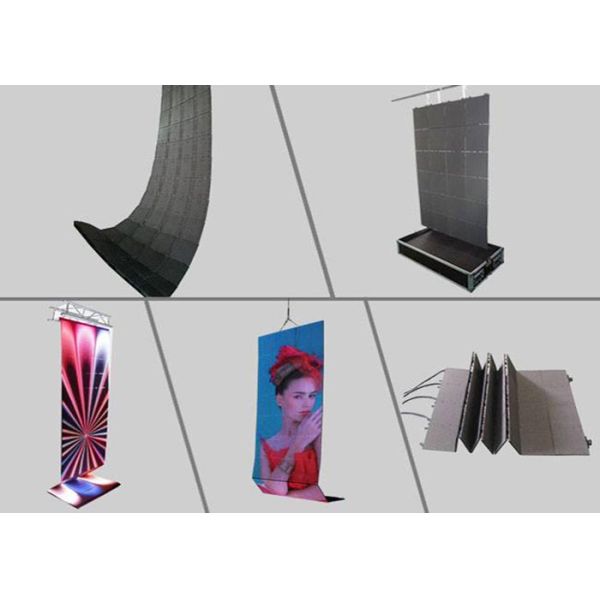 Foldable Flexible LED Display IP43 Front Service Light Weight Easy Installation