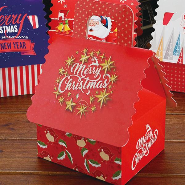 Heart Shaped 1mm 600GSM Christmas Gift Box With Ribbon
