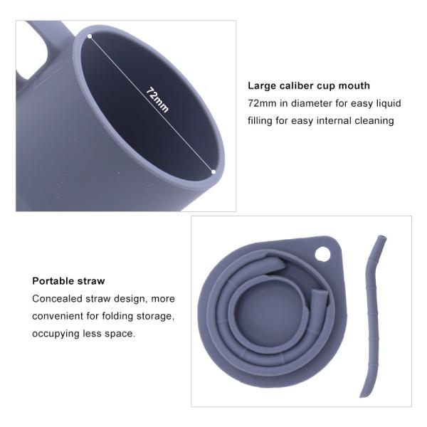 Private Logo 350ML Collapsible Silicone Coffee Cup