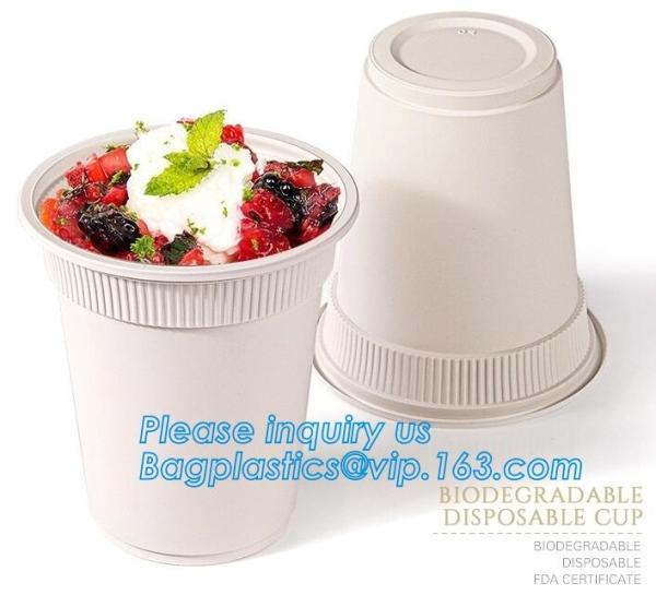 Compostable Sugarcane Cup 8/12oz Eco Friendly Biodegradable Bagasse Coffee Cups, Sugarcane Bagasse Pulp