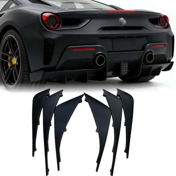 OEM Spec Rear Bumper Spoiler Outer Radiator Fin for Ferrari 488 OE Number 86639900 86640500