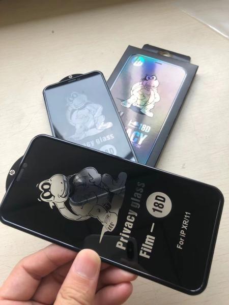 18D Anti broken edge protective  screen tempered glass for iphone 12 Dust - proof privacy glass
