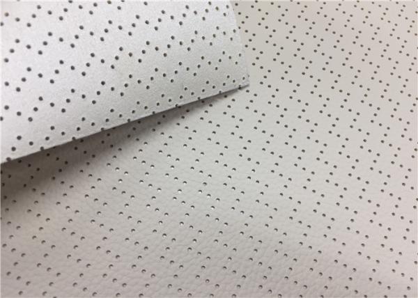High Elasticity Suede Car Leather Fabric Varied Punched Design Scuff Resistance