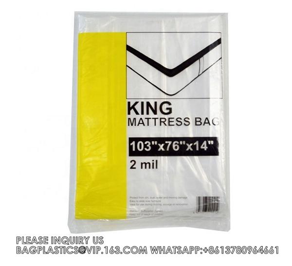 Queen Big Size Gusset Custom Polythene For Storage Plastic Furniture Matress King Size Mattress Bag For Quee