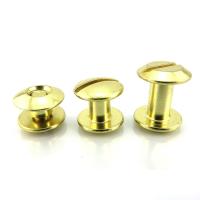 Custom 4.5MM Brass Binding Screw Posts Cinturão Chicago Screw Rivets acabamento revestido de prata