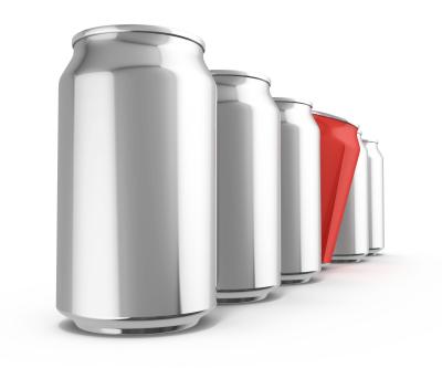 Lata de soda de alumínio da fluorescência do GV, 255ml Tin Cans vazio