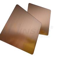 Anti feuille d'acier inoxydable de finition de délié de couleur de cuivre de doigt pour le panneau ornemental