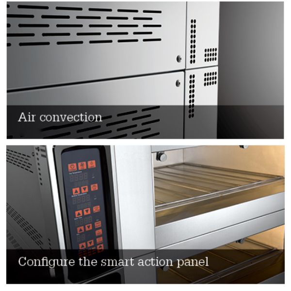 PID Commercial Bakery Kitchen Equipment 2 Layer 4 Trays Electric Oven Plus Proofer