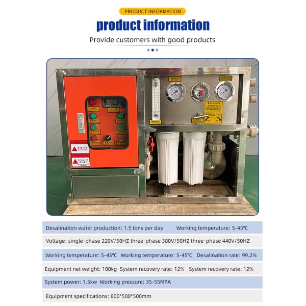 Dispositivo eléctrico de desalinización de agua de mar para agua de mar de islas